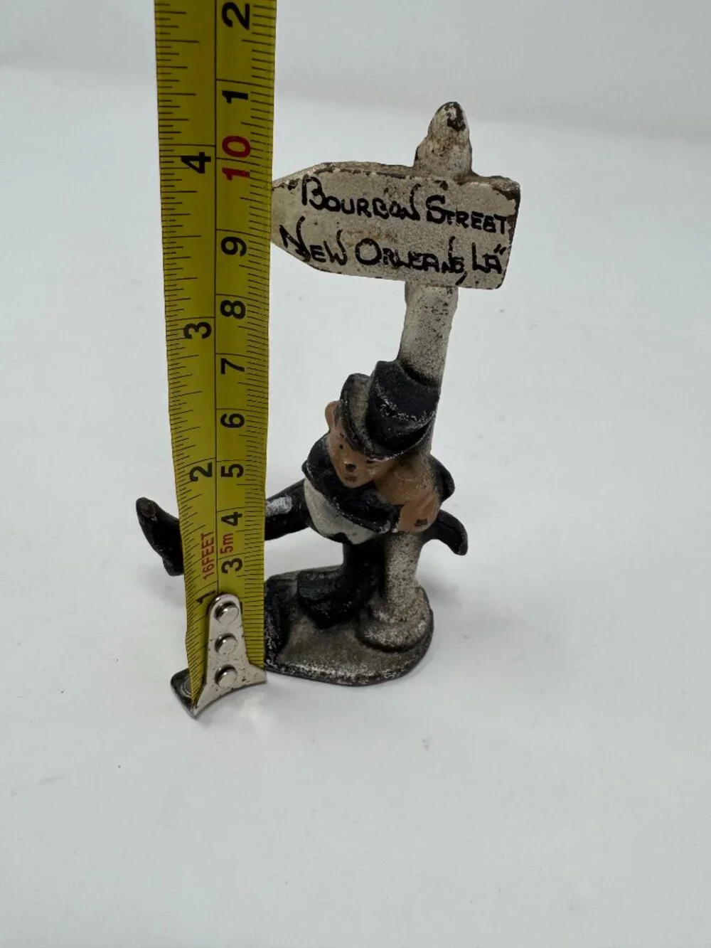 Vintage Bourbon Street New Orleans Cast Metal Drunk Man Figurine 4.25